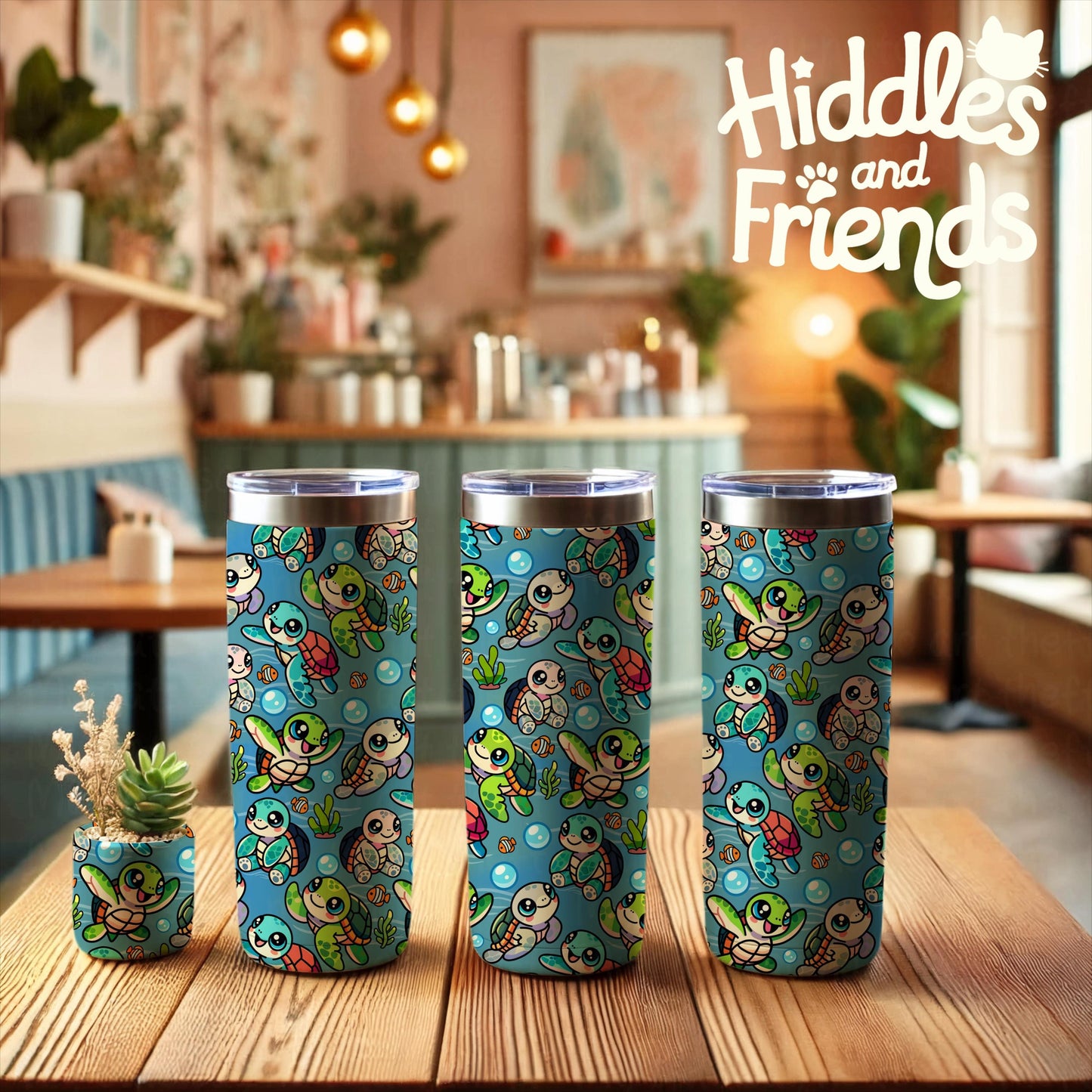 Sea Turtles & Ocean Friends Seamless Pattern