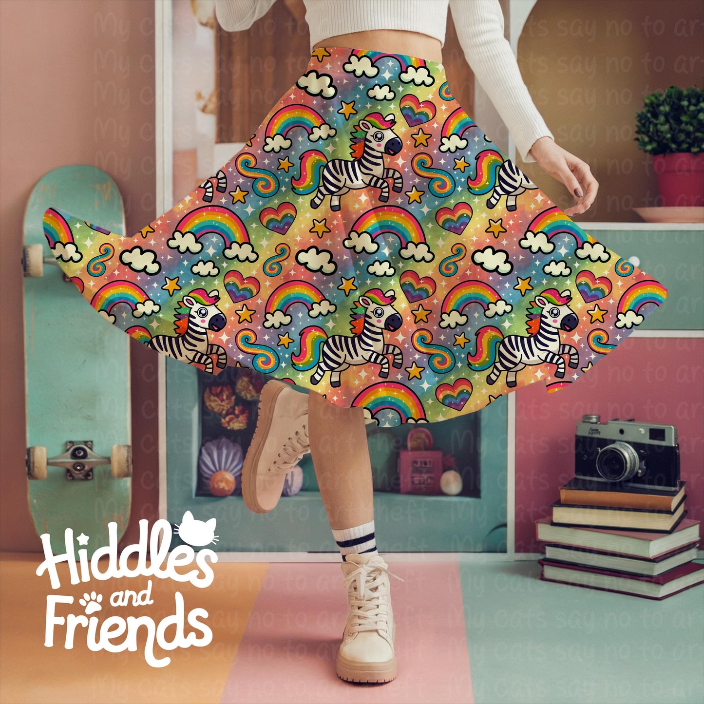 Rainbow Zebra Seamless Pattern - Chronic Illness