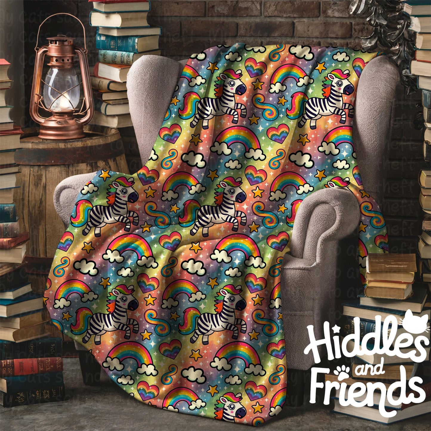 Rainbow Zebra Seamless Pattern - Chronic Illness