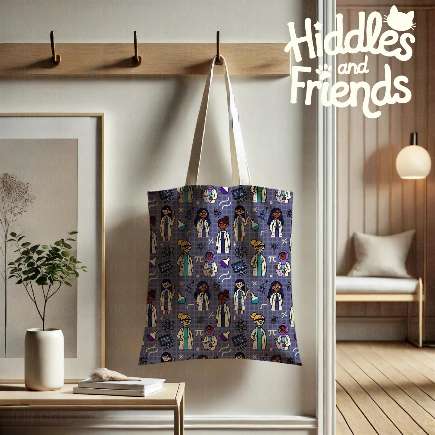 Women in STEM Digital Pattern - Science Lab Seamless File