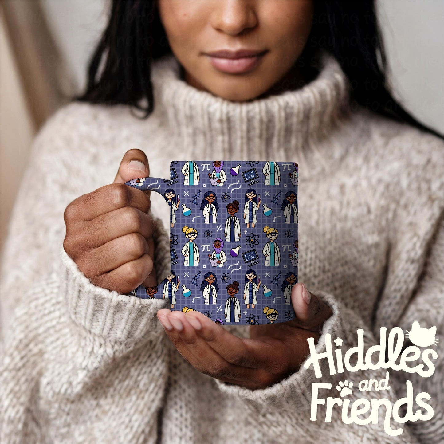 Women in STEM Digital Pattern - Science Lab Seamless File