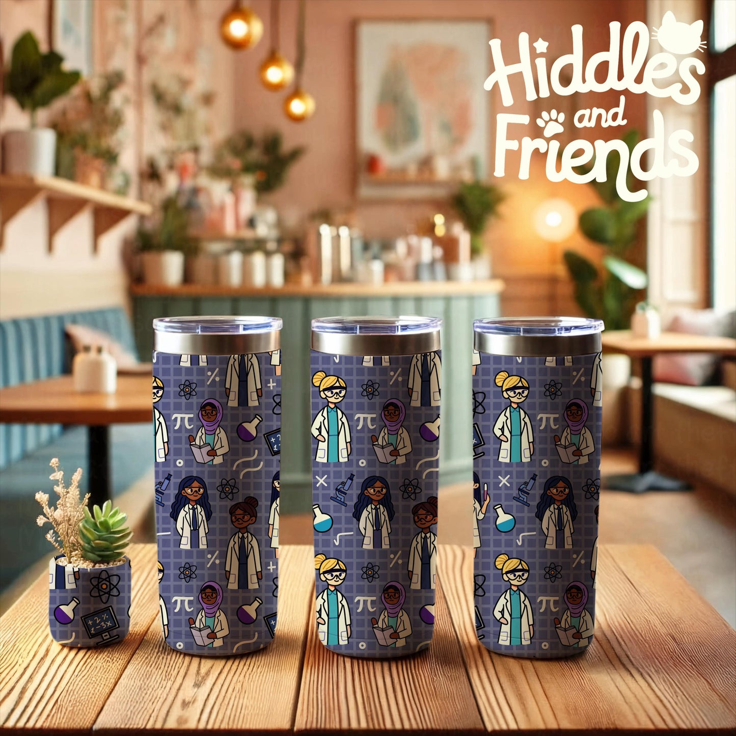 Women in STEM Digital Pattern - Science Lab Seamless File