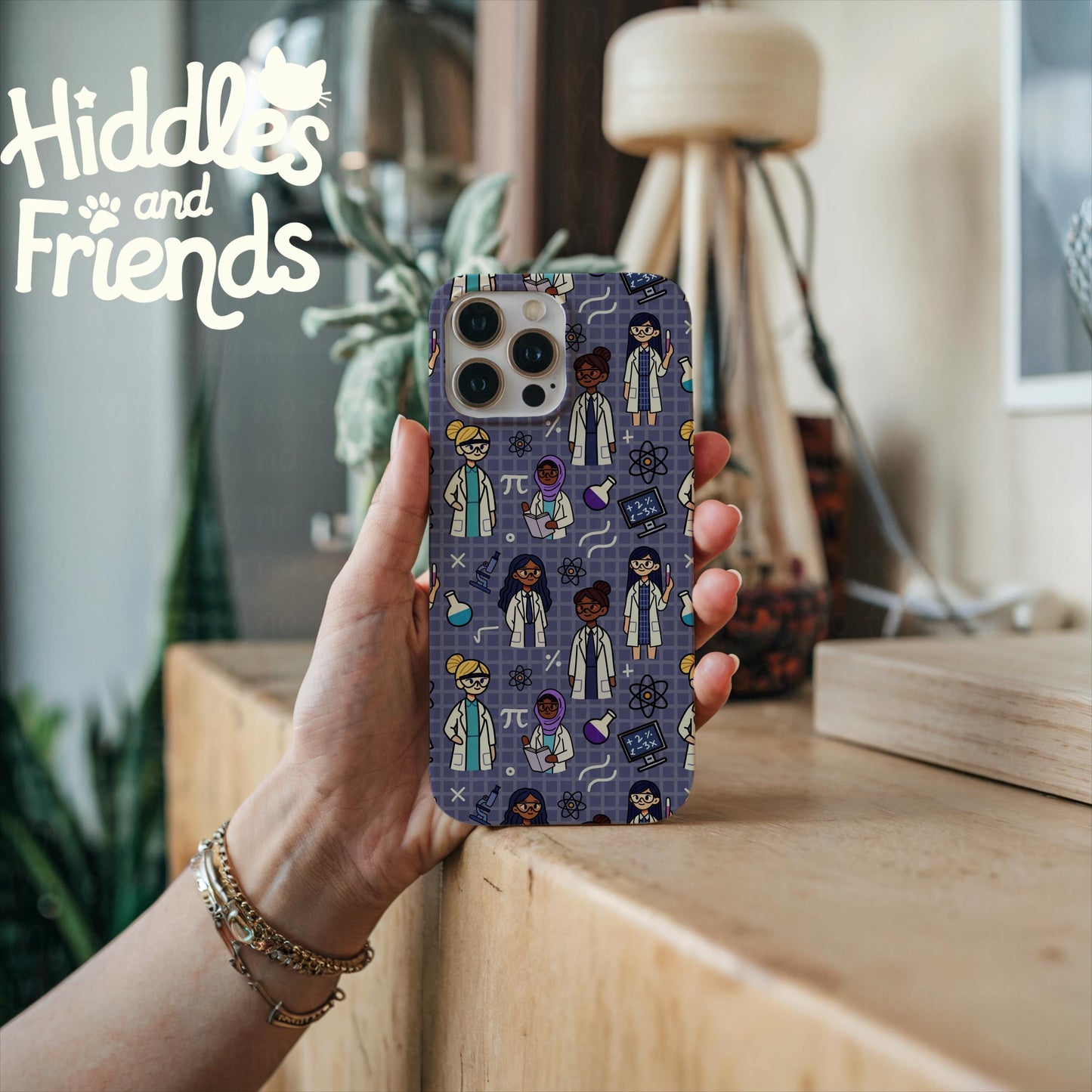 Women in STEM Digital Pattern - Science Lab Seamless File