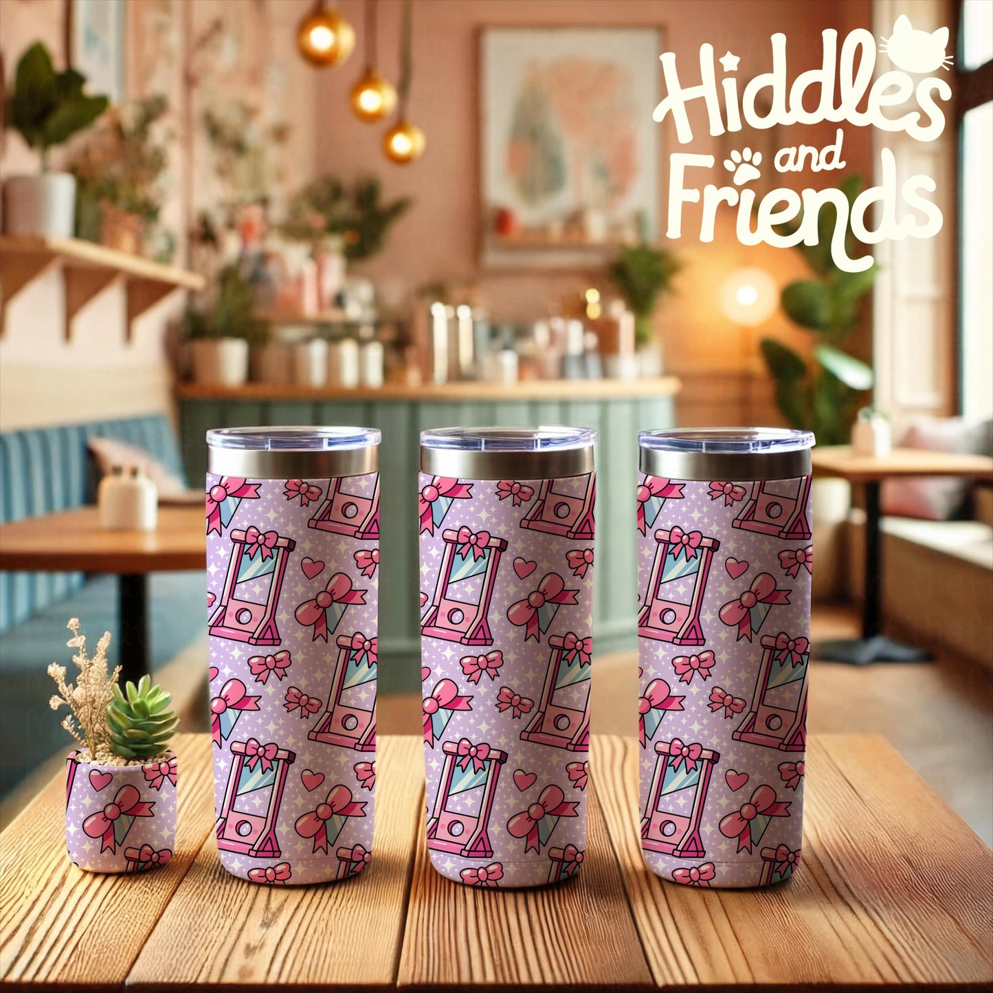 Pink Guillotine Seamless Pattern