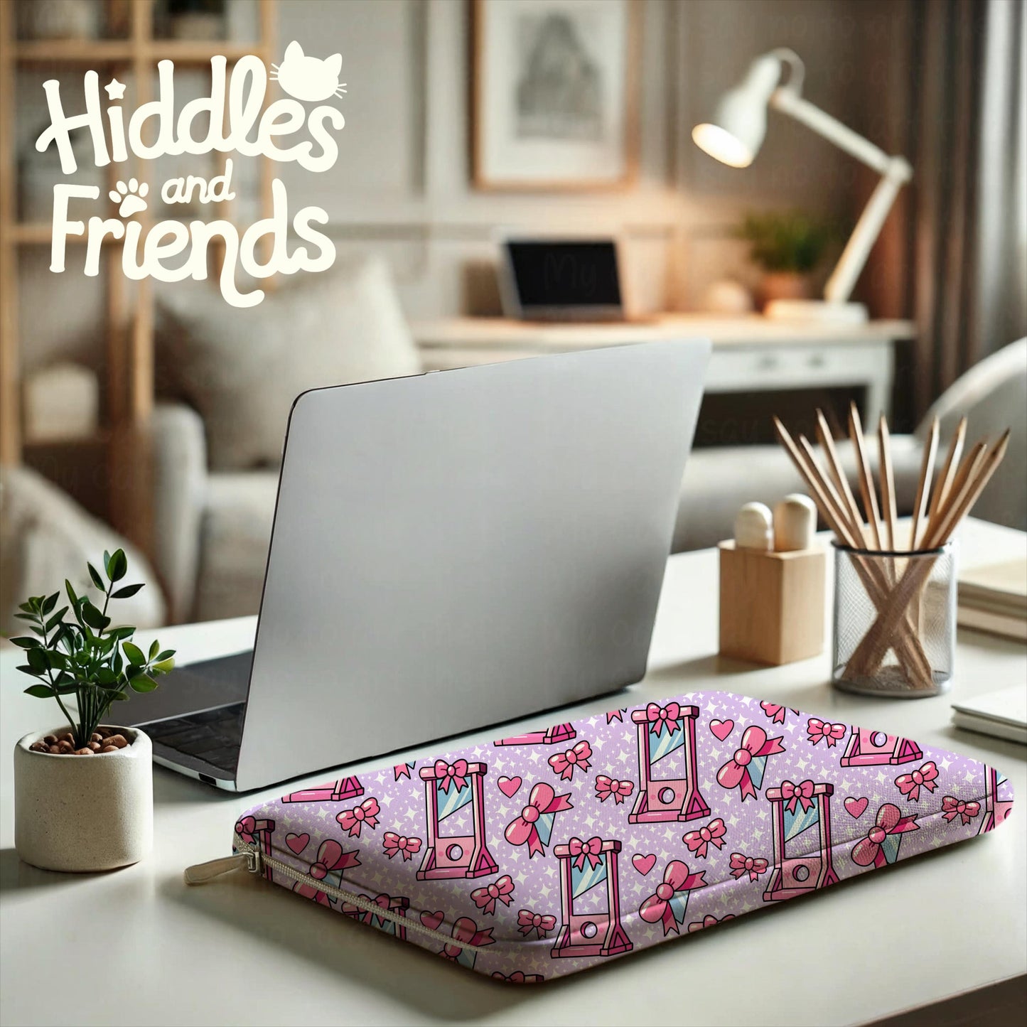 Pink Guillotine Seamless Pattern