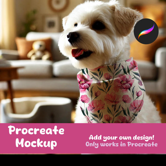 Dog Bandana Mockup for Procreate