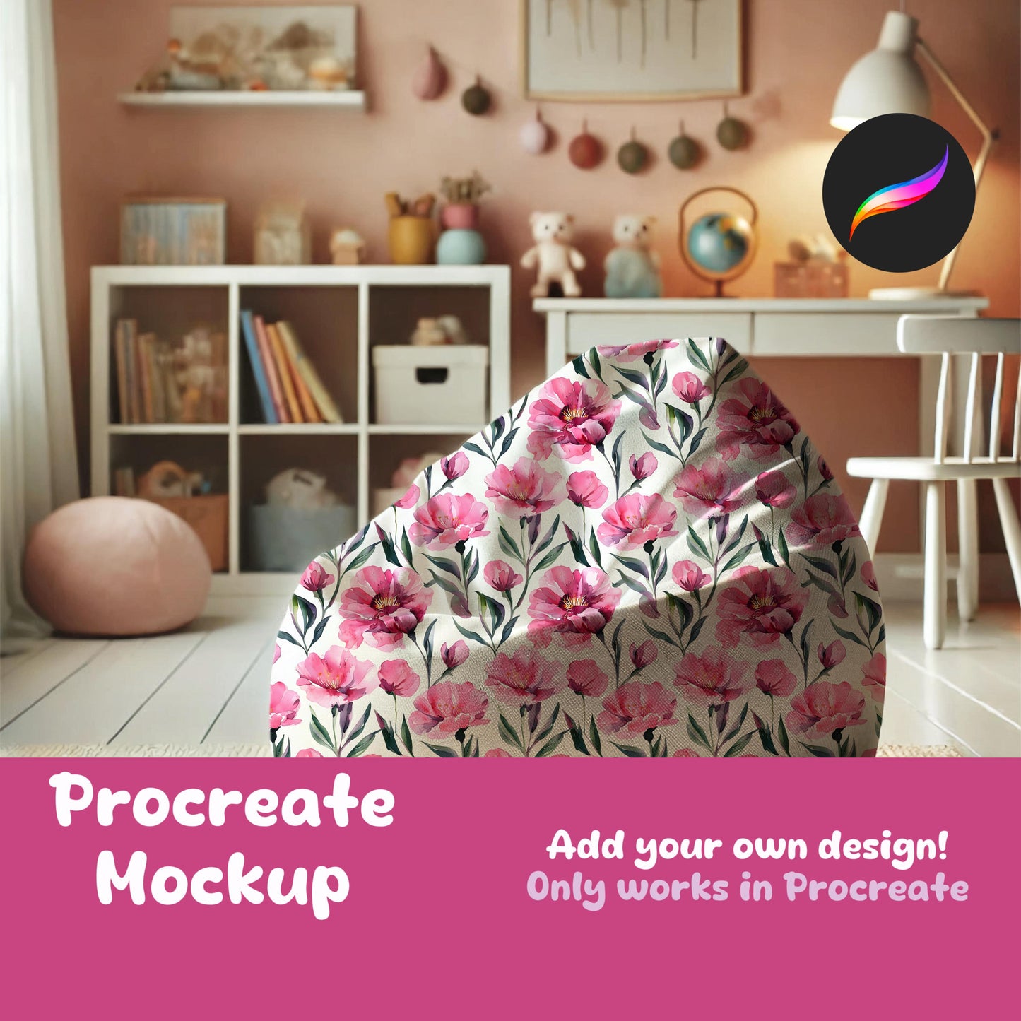 Beanbag Chair Editable Procreate Mockup