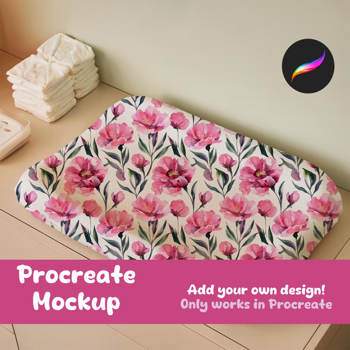 Baby Changing Pad Mockup for Procreate