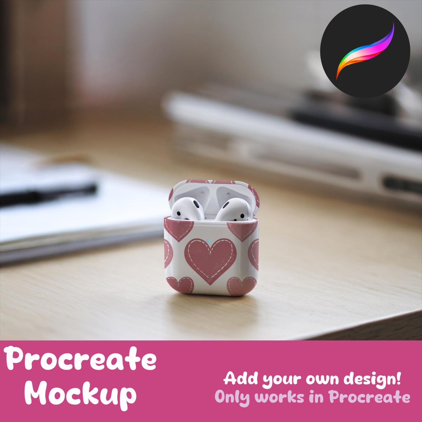 Airpods Case Mockup for Procreate