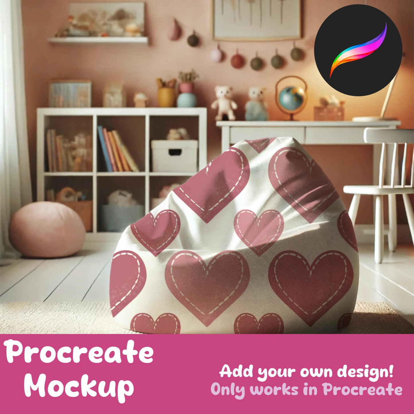 Beanbag Chair Editable Procreate Mockup