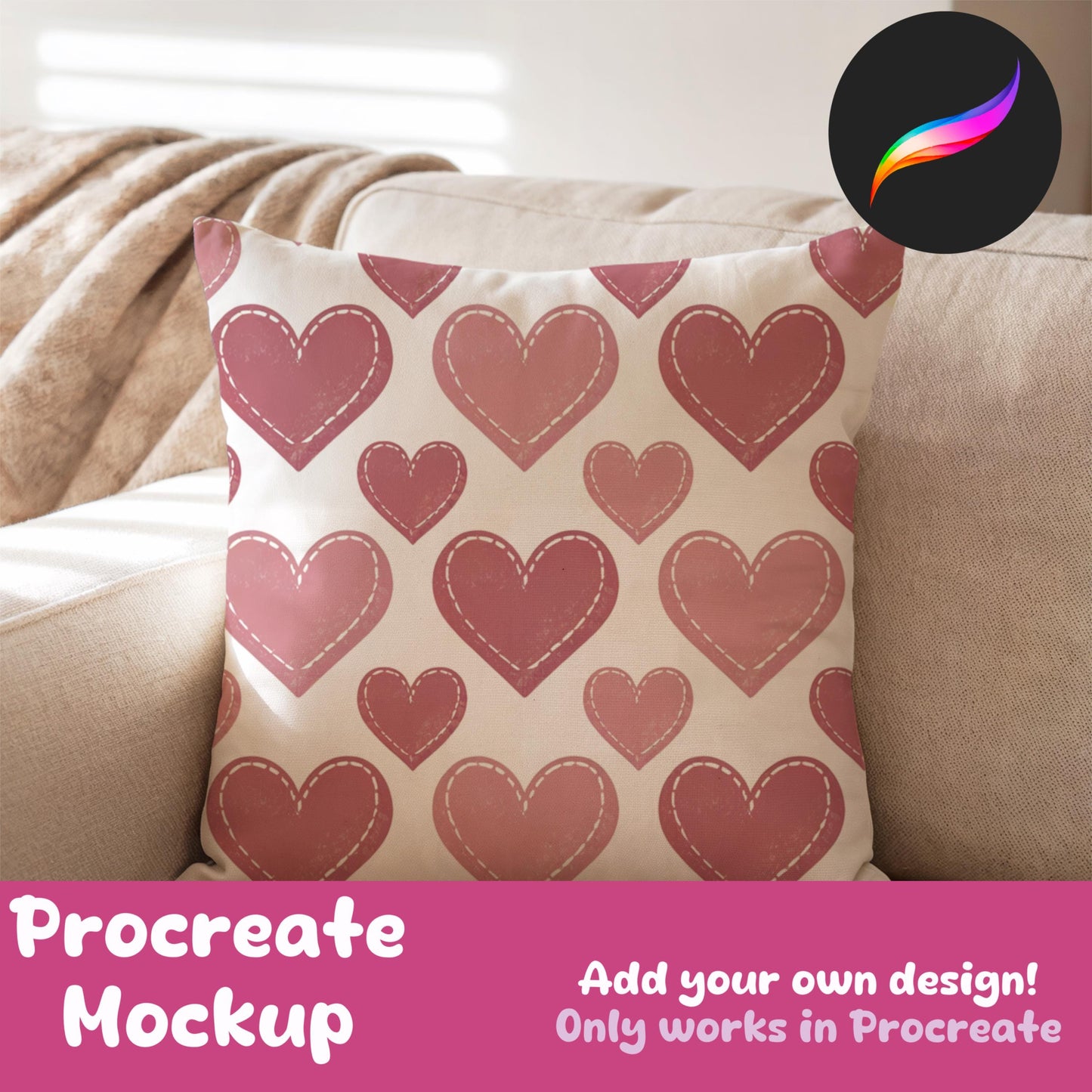 Pillow Mockup for Procreate
