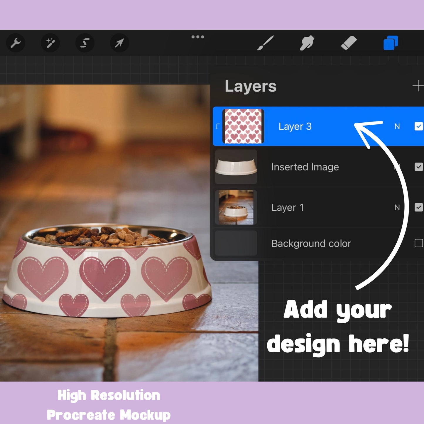 Pet Food Bowl Mockup for Procreate