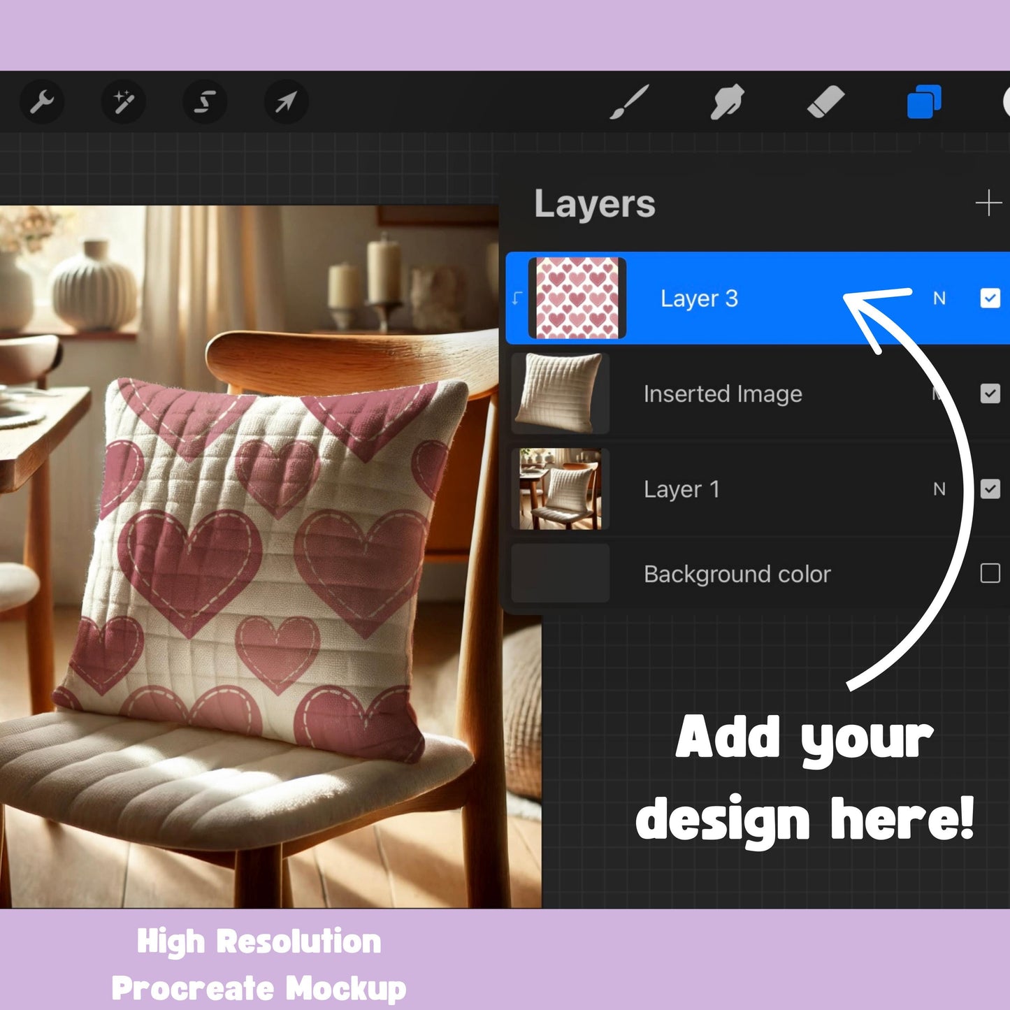 Pillow Mockup for Procreate