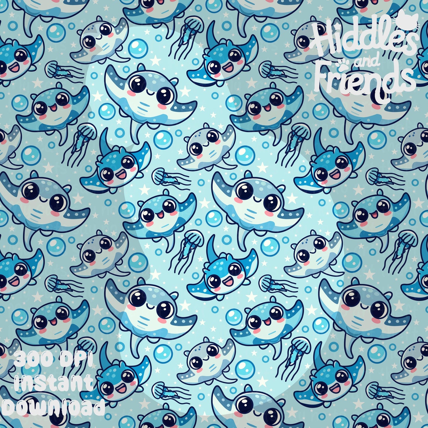 Manta Ray Seamless Pattern