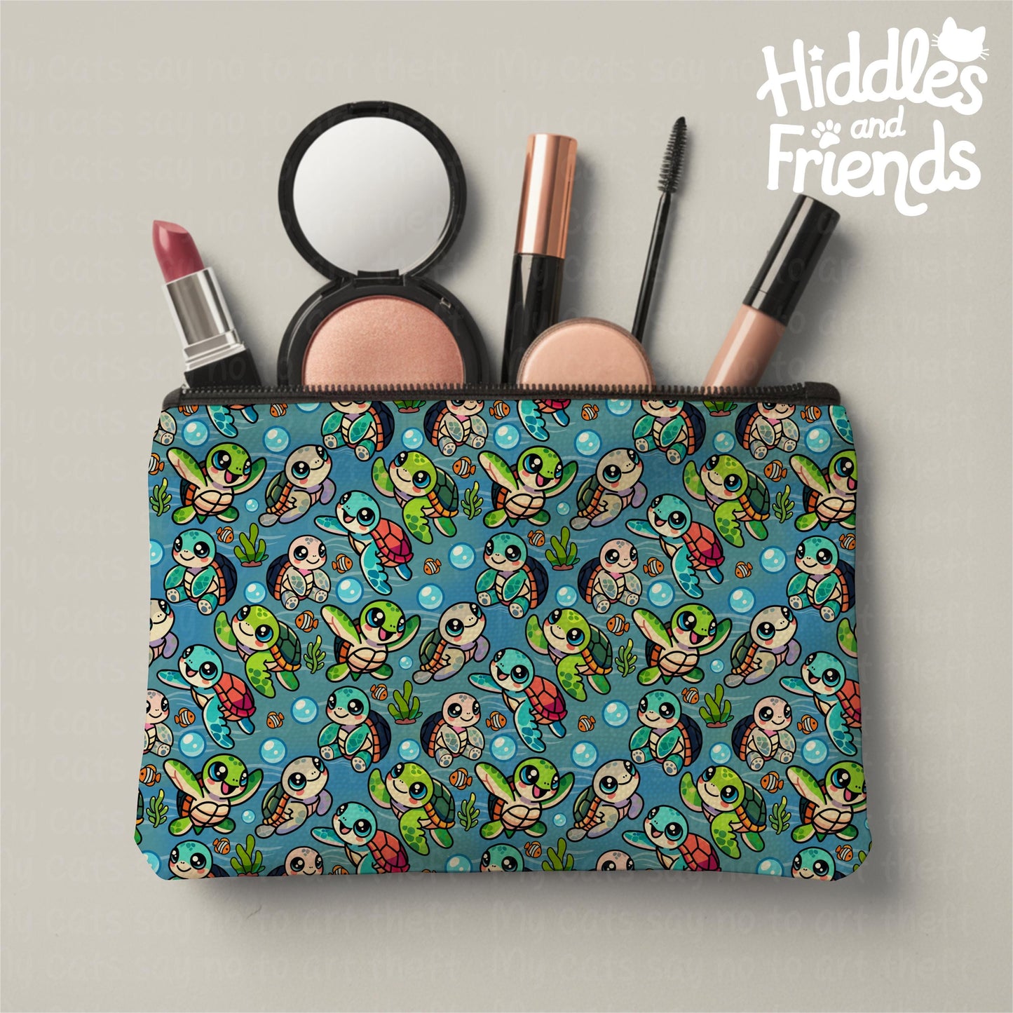 Sea Turtles & Ocean Friends Seamless Pattern