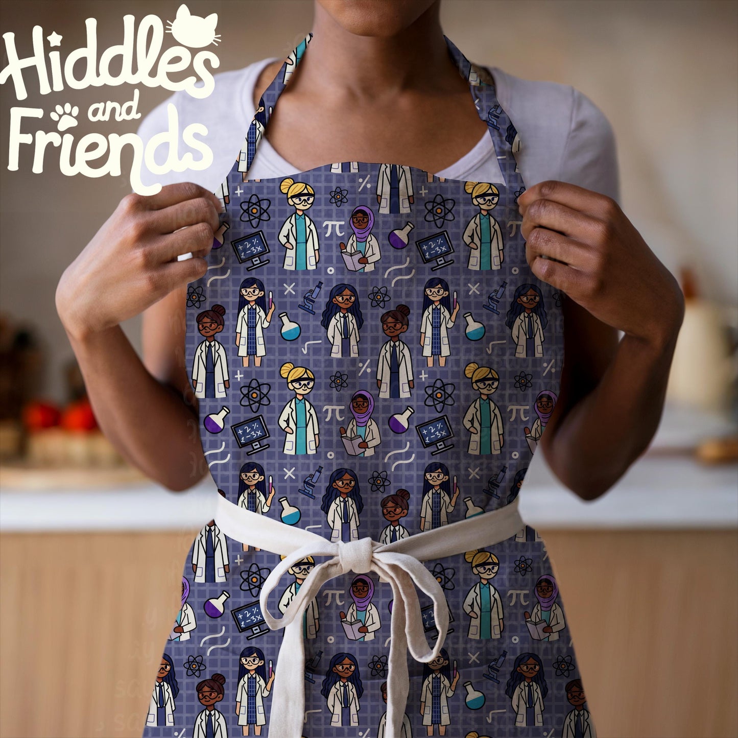 Women in STEM Digital Pattern - Science Lab Seamless File