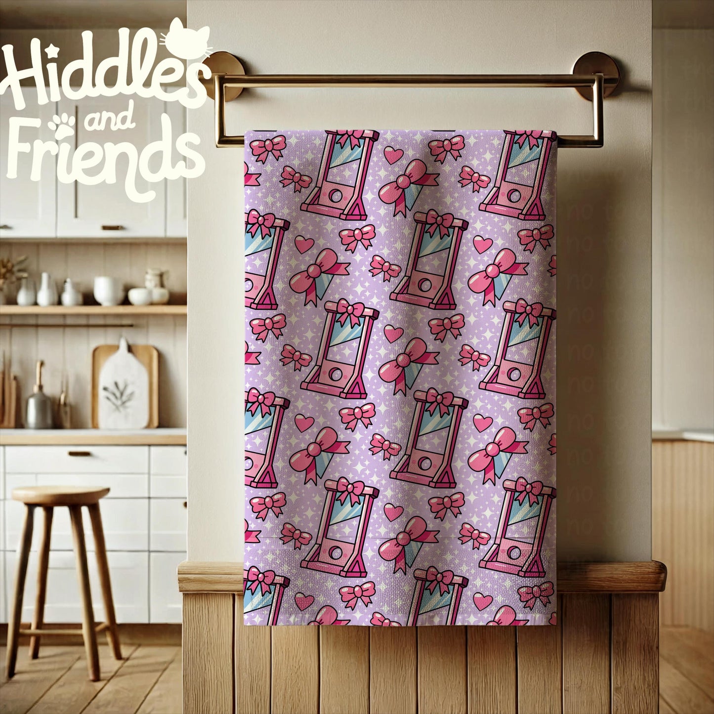 Pink Guillotine Seamless Pattern