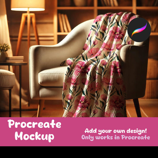 Blanket Mockup for Procreate