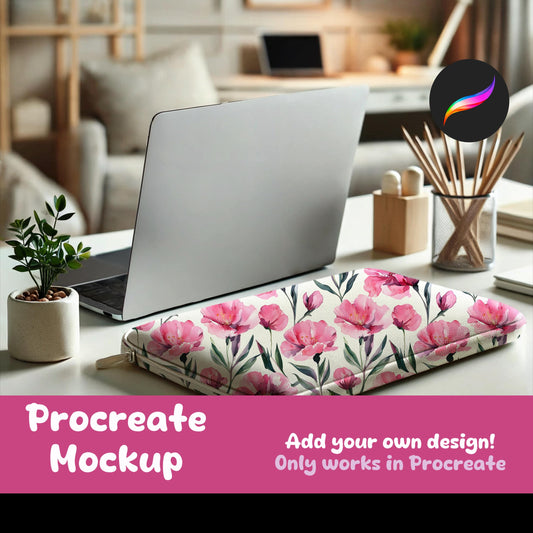 Laptop Sleeve Mockup for Procreate