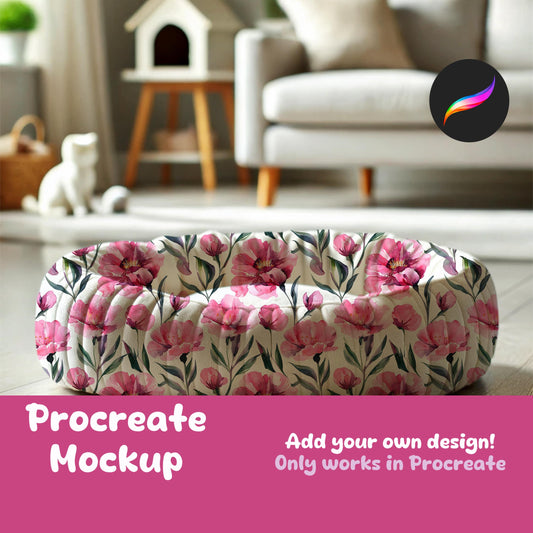Pet Bed Mockup for Procreate
