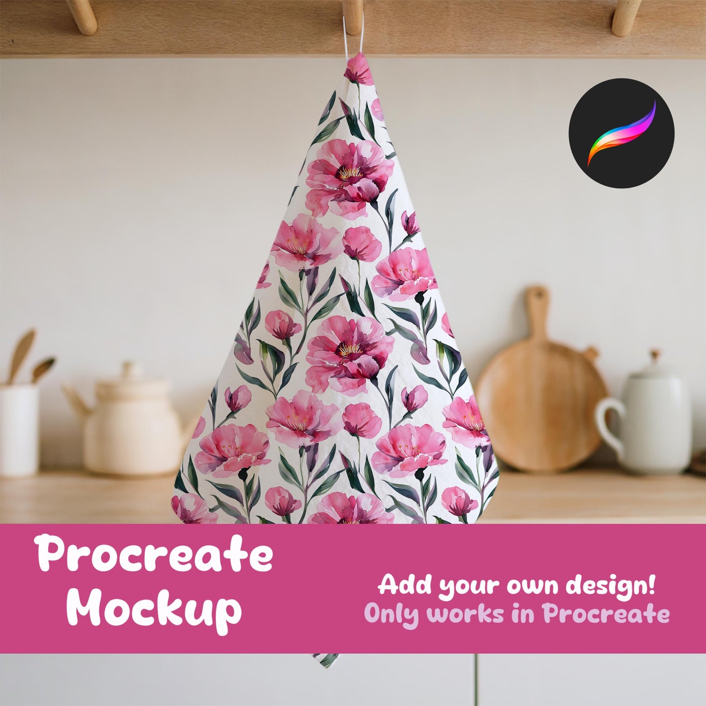 Tea Towel Mockup for Procreate