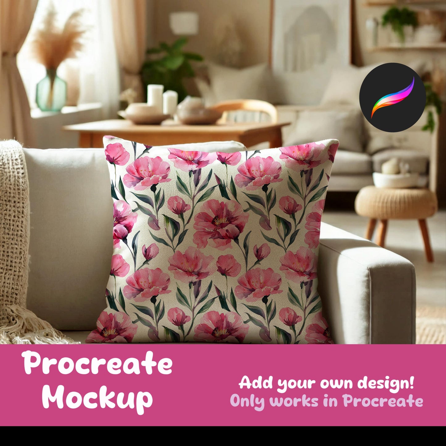 Pillow Mockup for Procreate