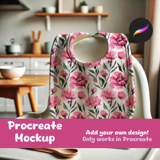 Baby Bib Mockup for Procreate
