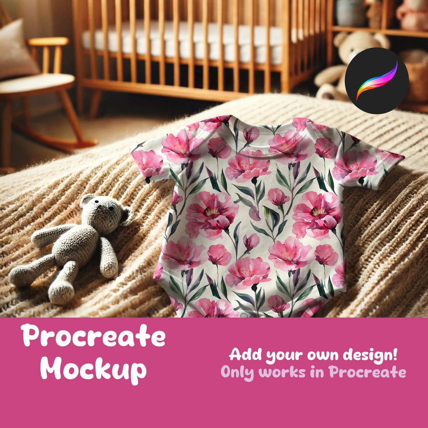 Baby Bodysuit Mockup for Procreate