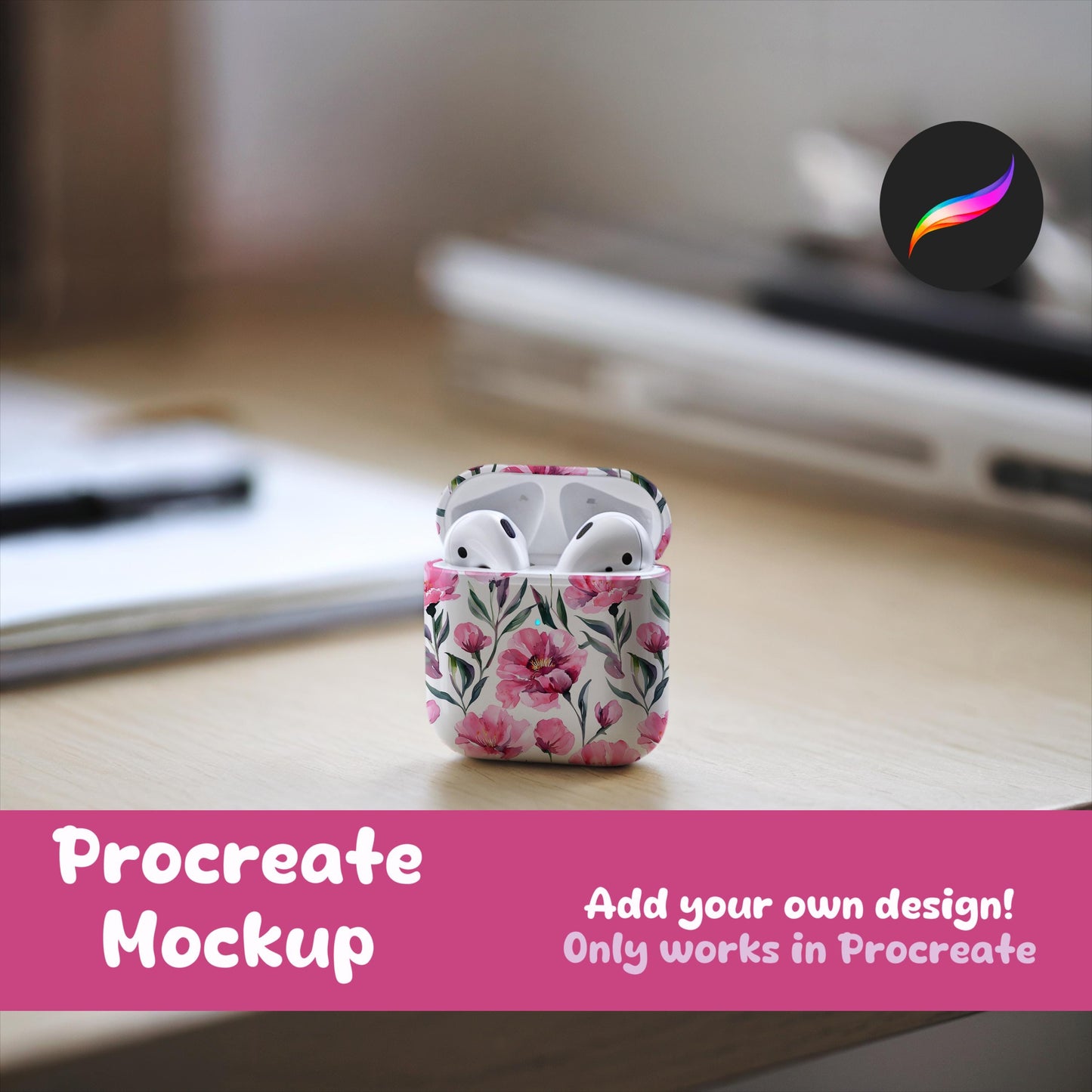 Airpods Case Mockup for Procreate