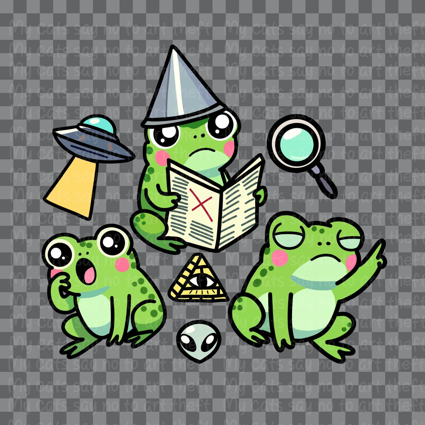Conspiracy Frogs: Trust No One - Frog Clipart