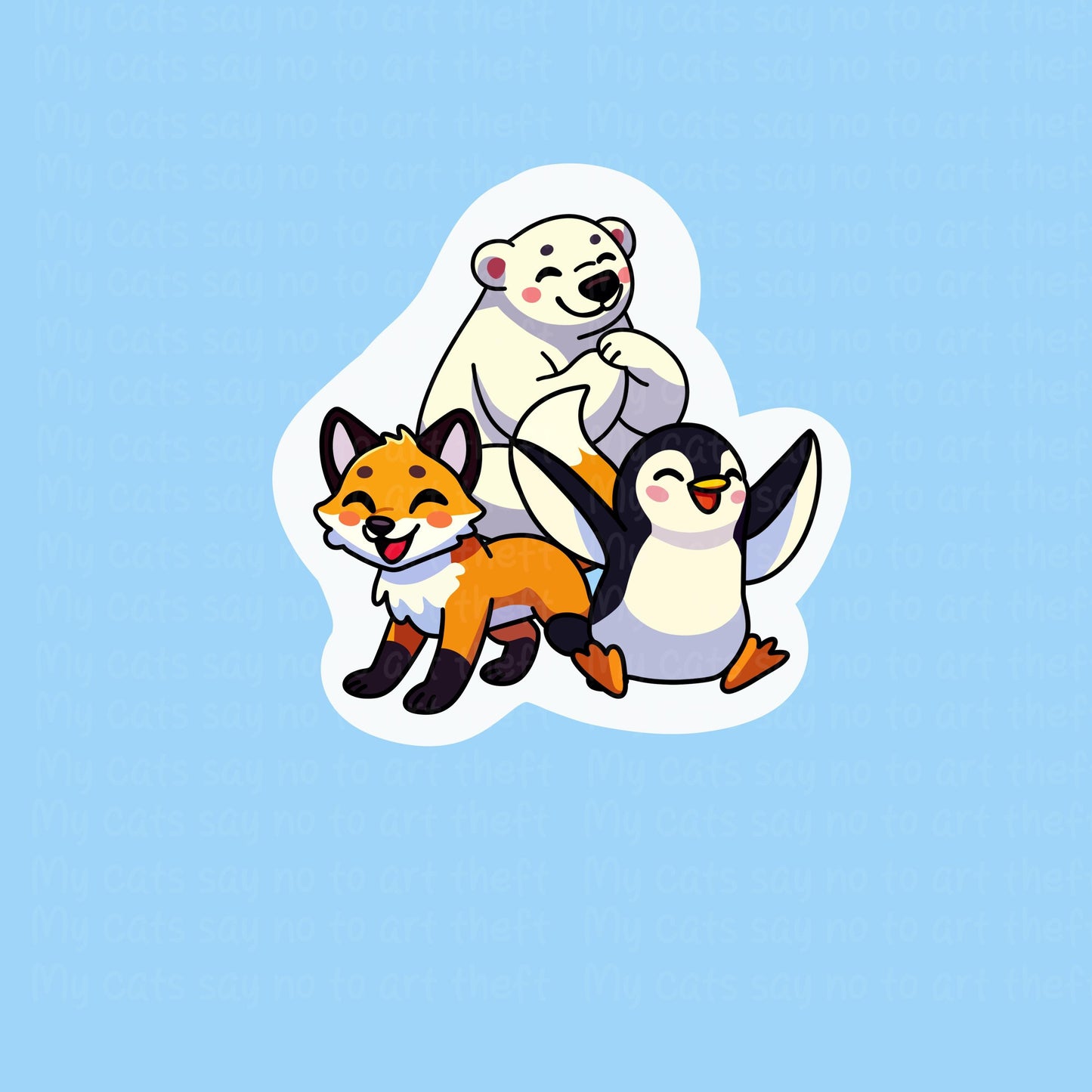 Arctic Animal Digital Sticker PNG