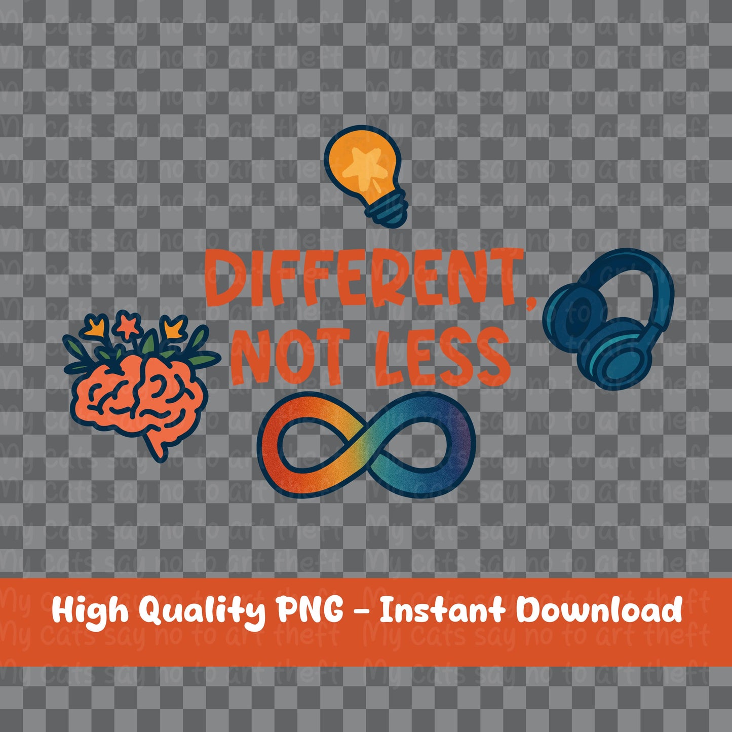 Autism Acceptance Sticker - Different Not Less