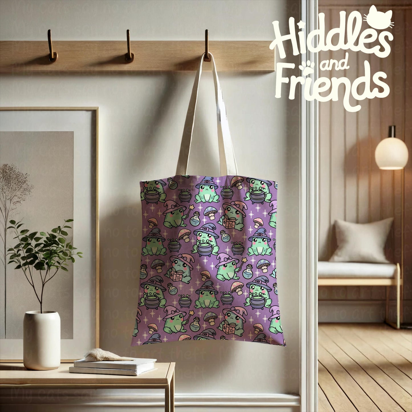 Witchy Frog Seamless Pattern