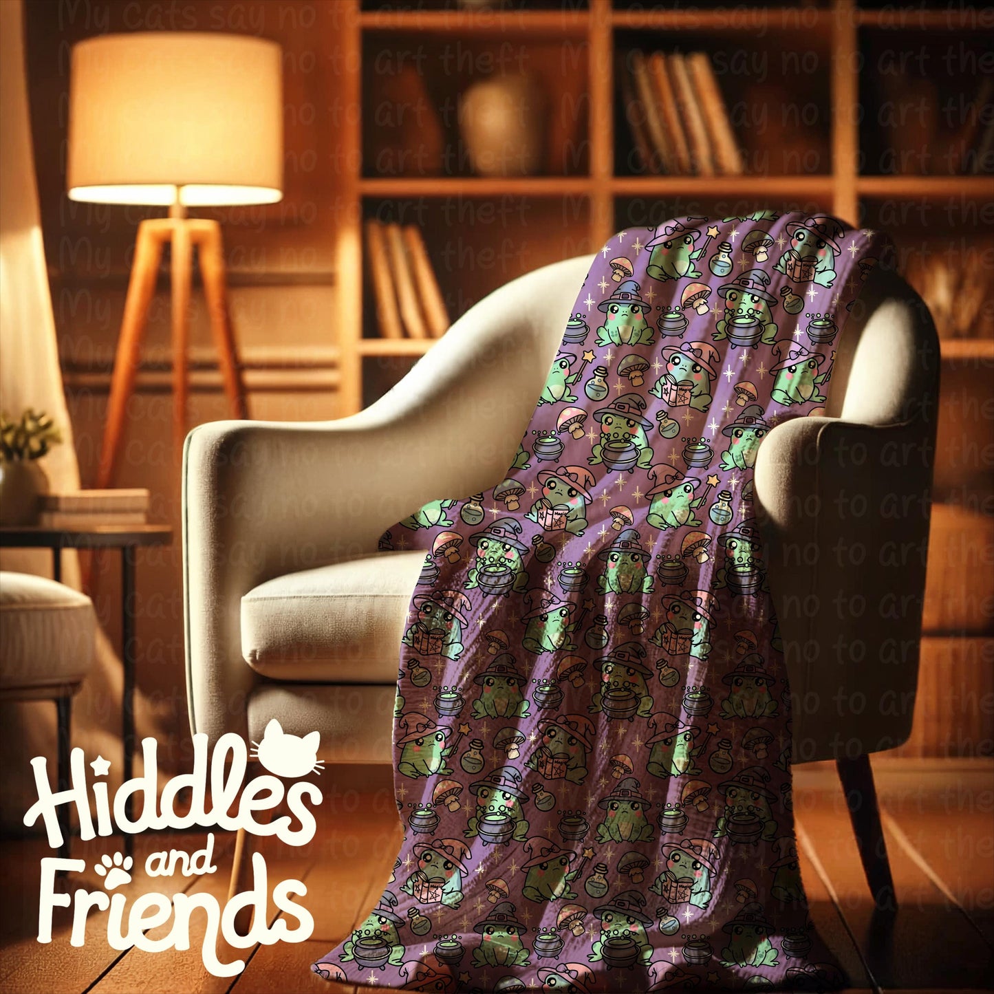 Witchy Frog Seamless Pattern