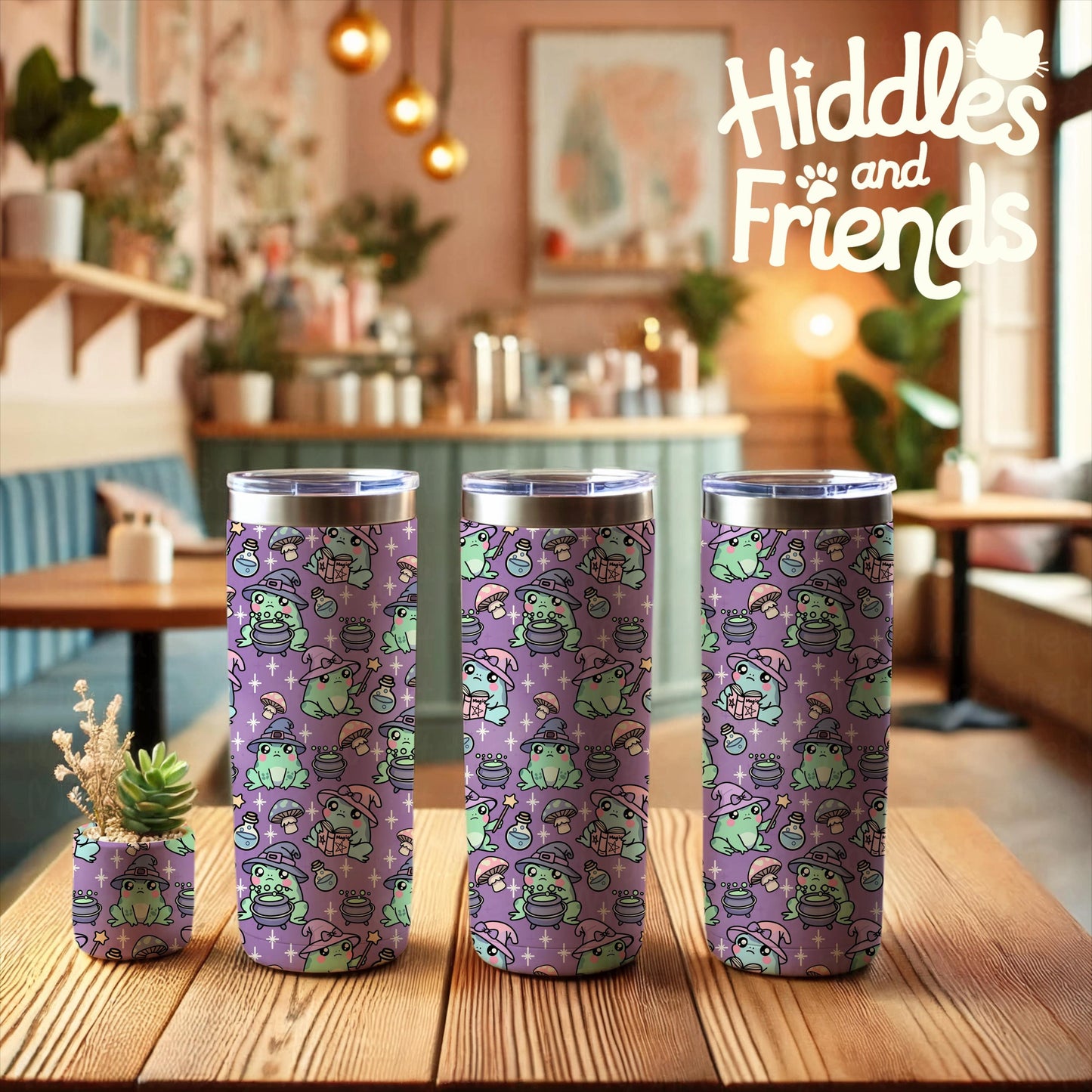 Witchy Frog Seamless Pattern