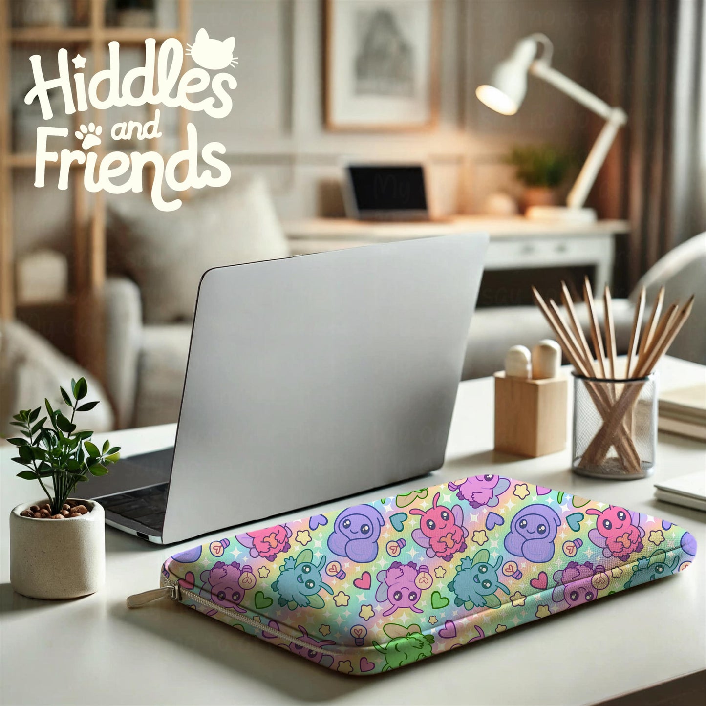 Rainbow Moth Friends Seamless Pattern