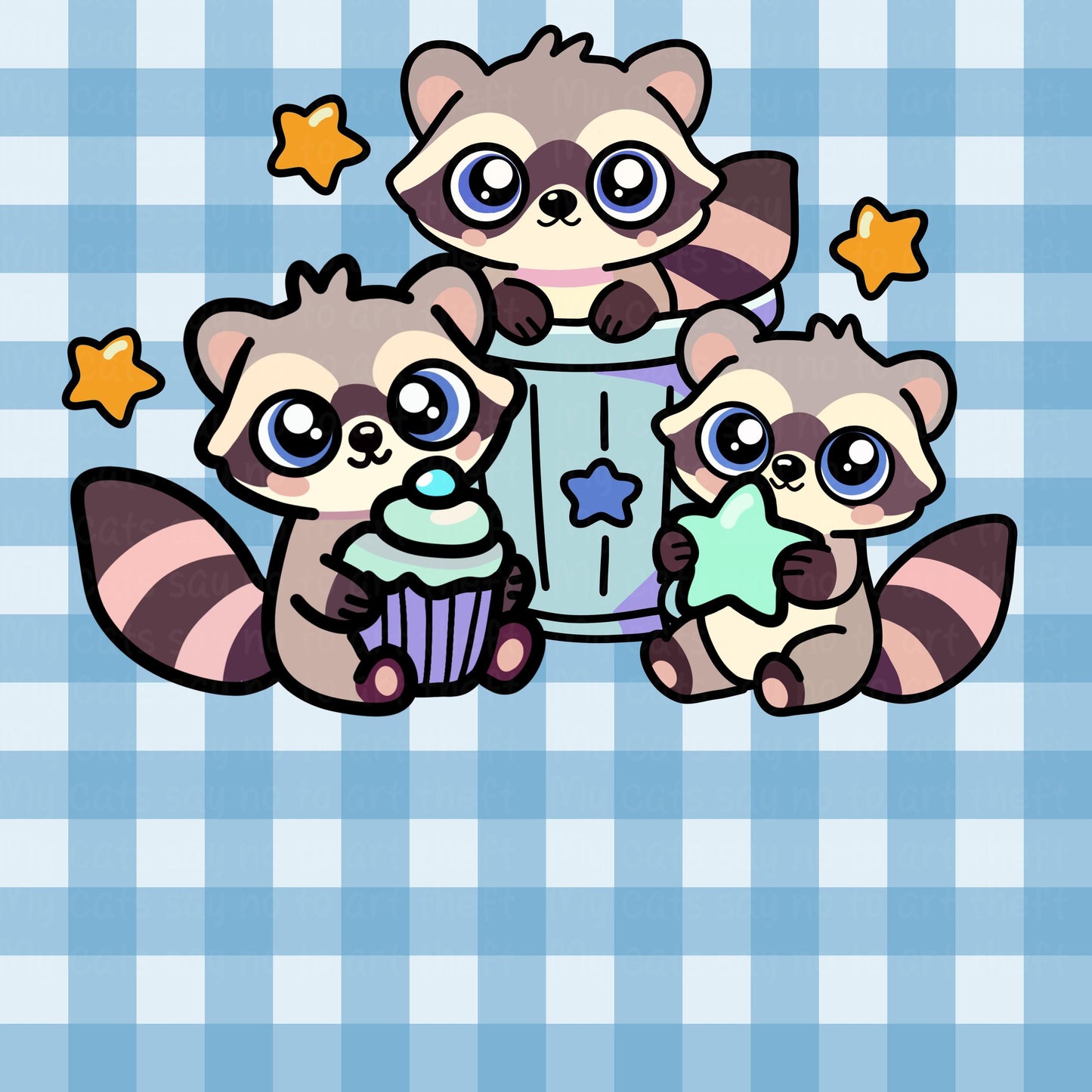 Kawaii Trash Panda Digital Sticker