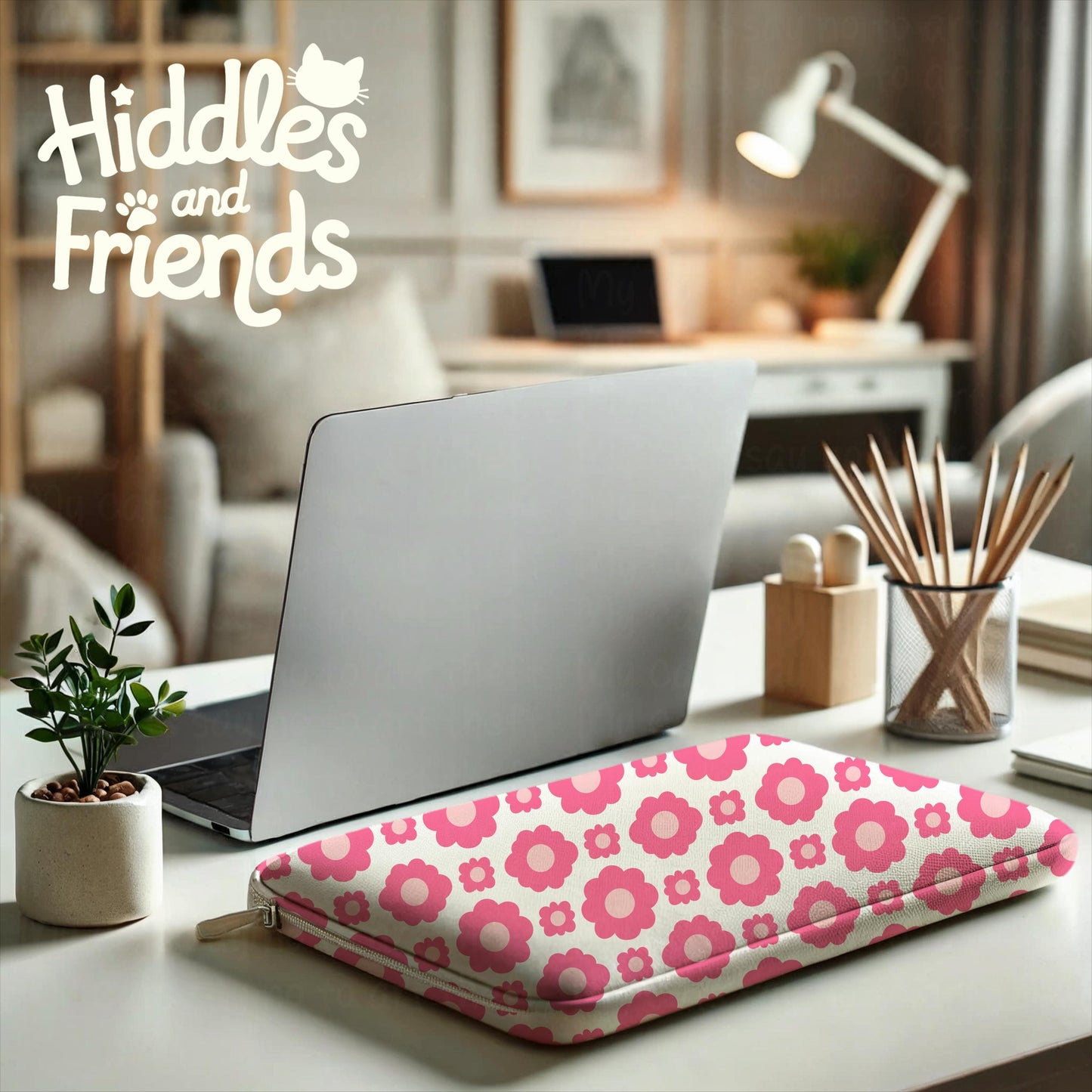 Retro Pink Flower Power Seamless Pattern