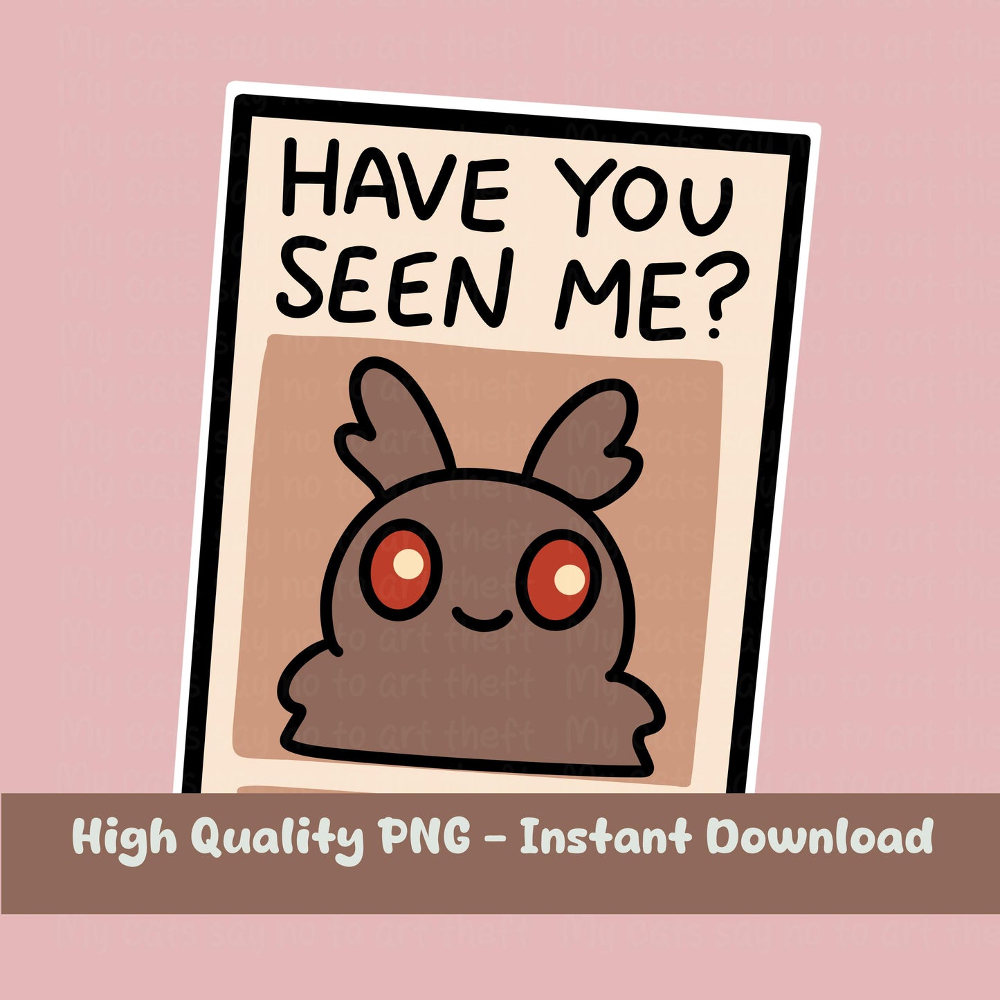 Have You Seen Me? Funny Mothman Digital Sticker
