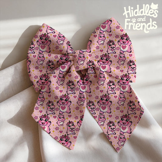 Kawaii Hippo Unicorn Seamless Pattern