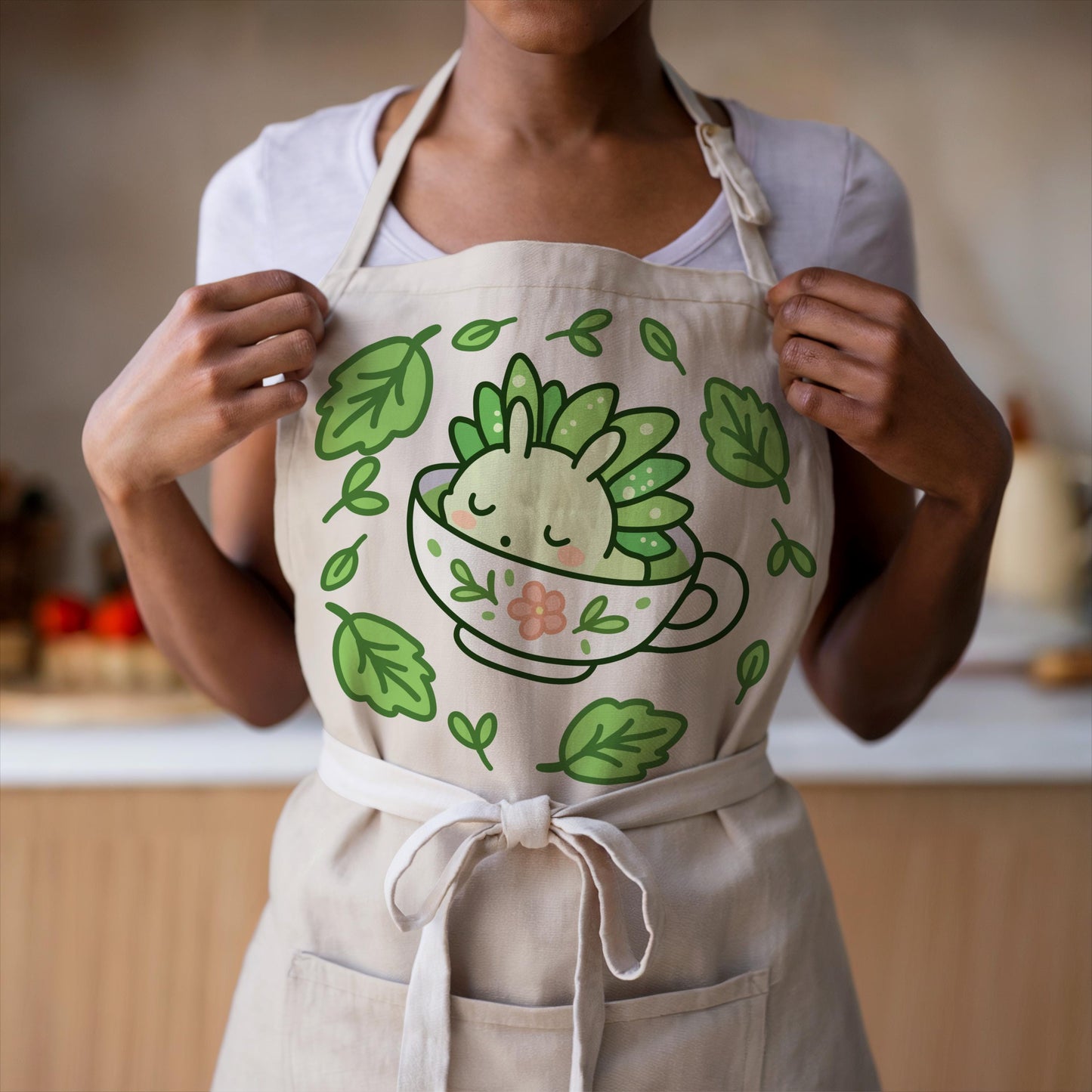 Leaf Slug in Teacup Digital Sticker