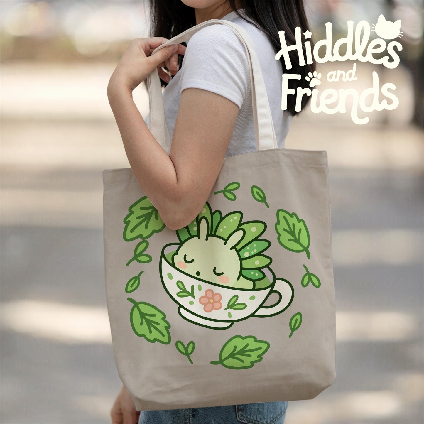 Leaf Slug in Teacup Digital Sticker