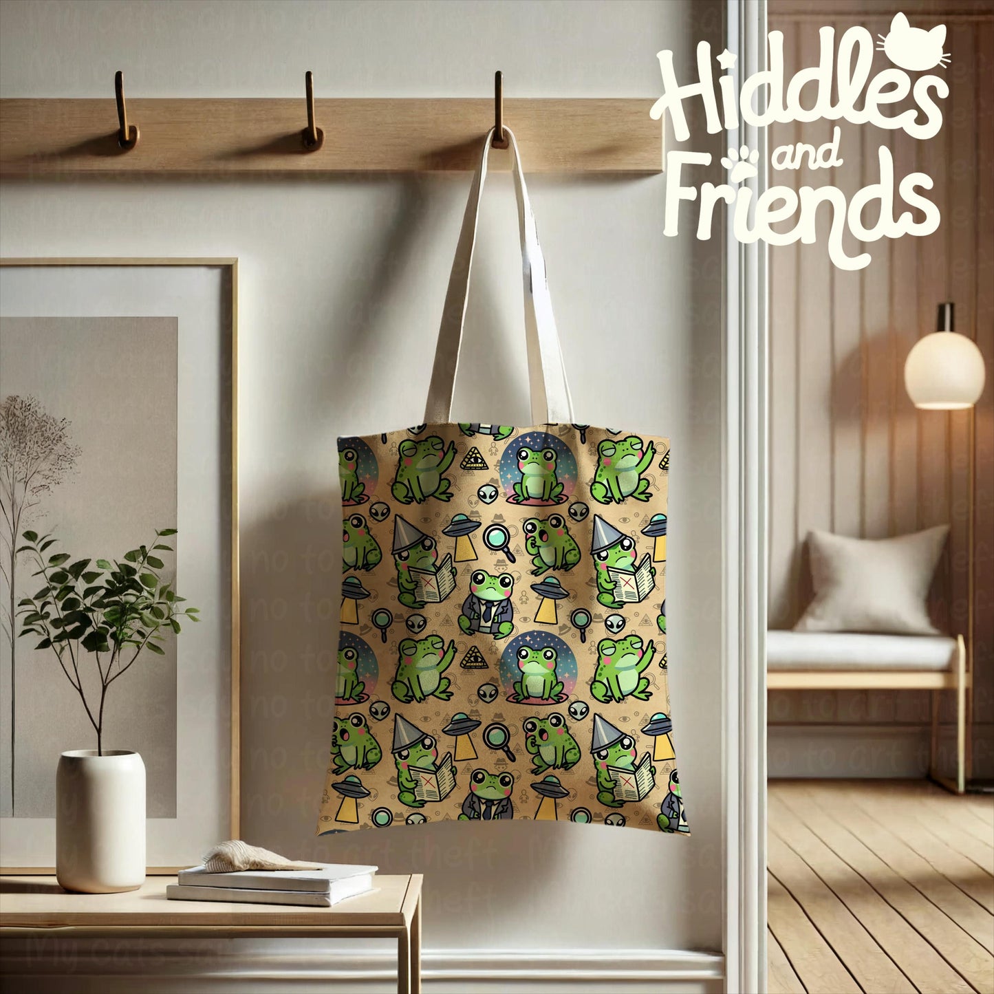 Conspiracy Frog Seamless Pattern