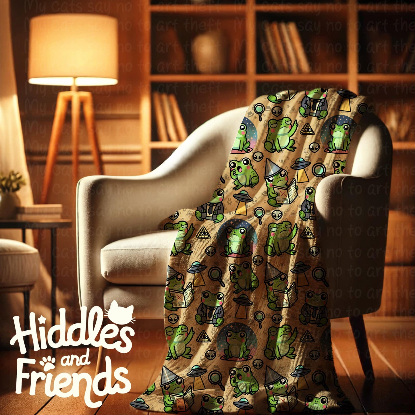 Conspiracy Frog Seamless Pattern