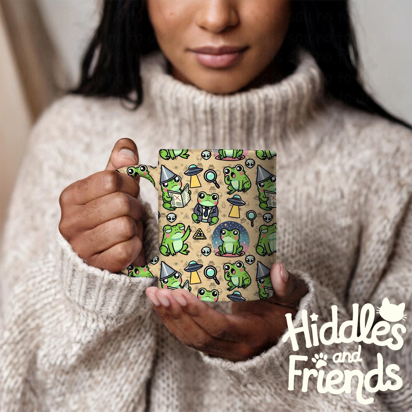 Conspiracy Frog Seamless Pattern