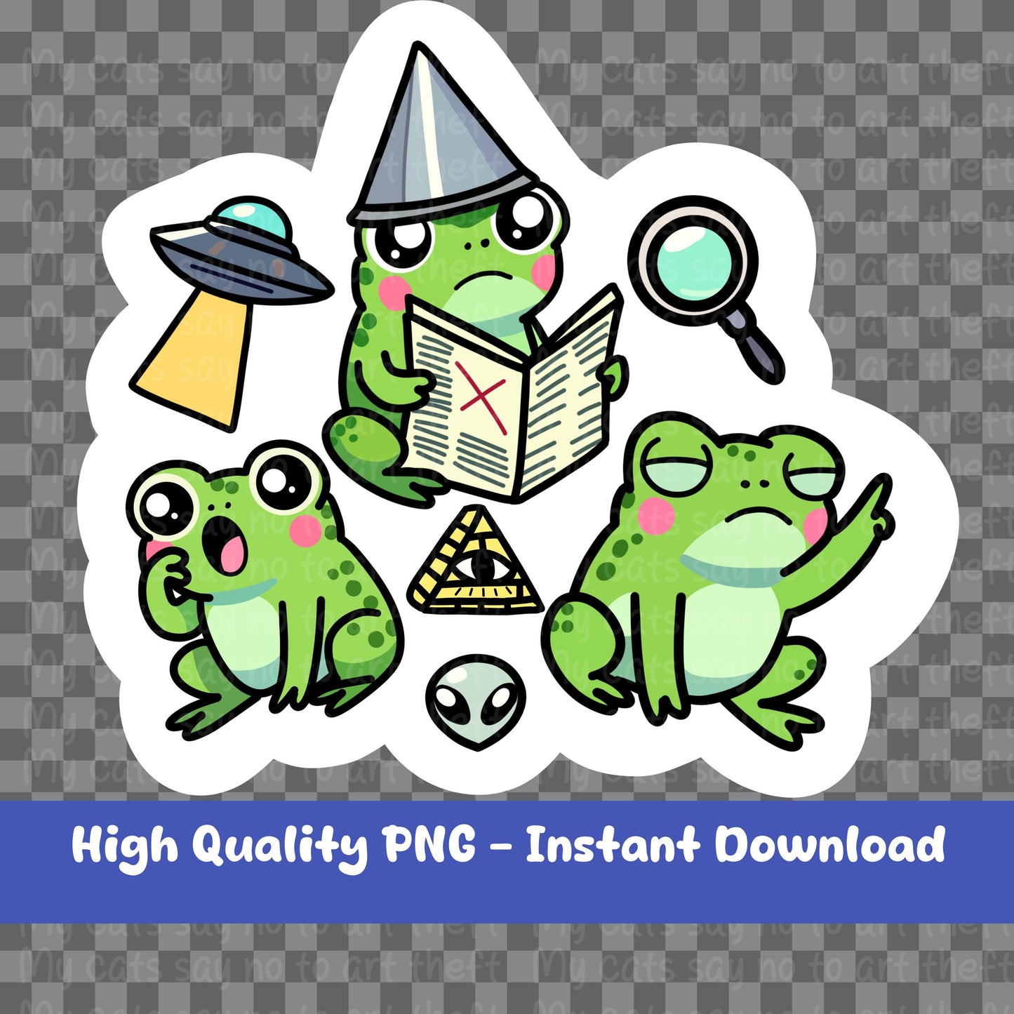 Conspiracy Frogs: Trust No One - Frog Clipart