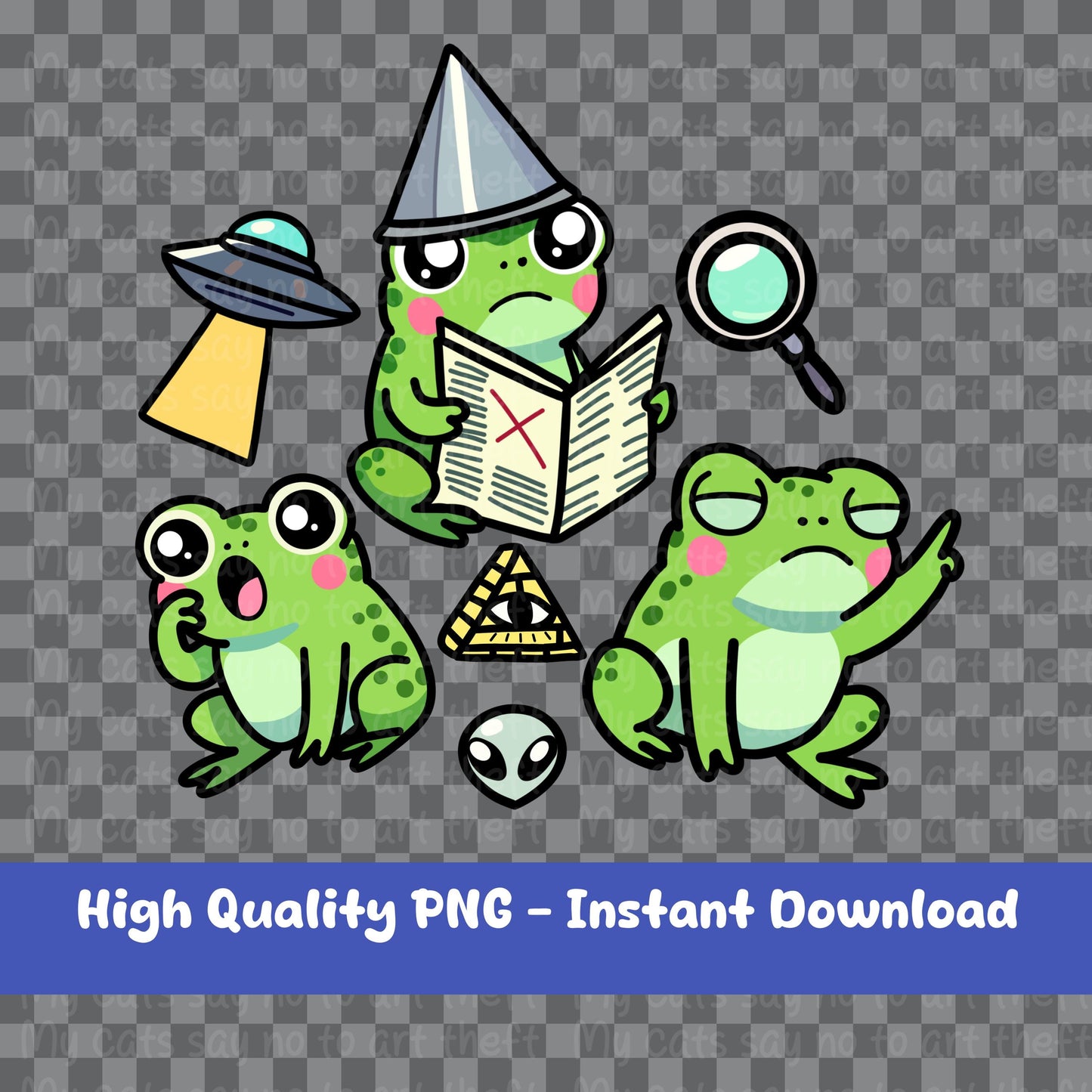 Conspiracy Frogs: Trust No One - Frog Clipart
