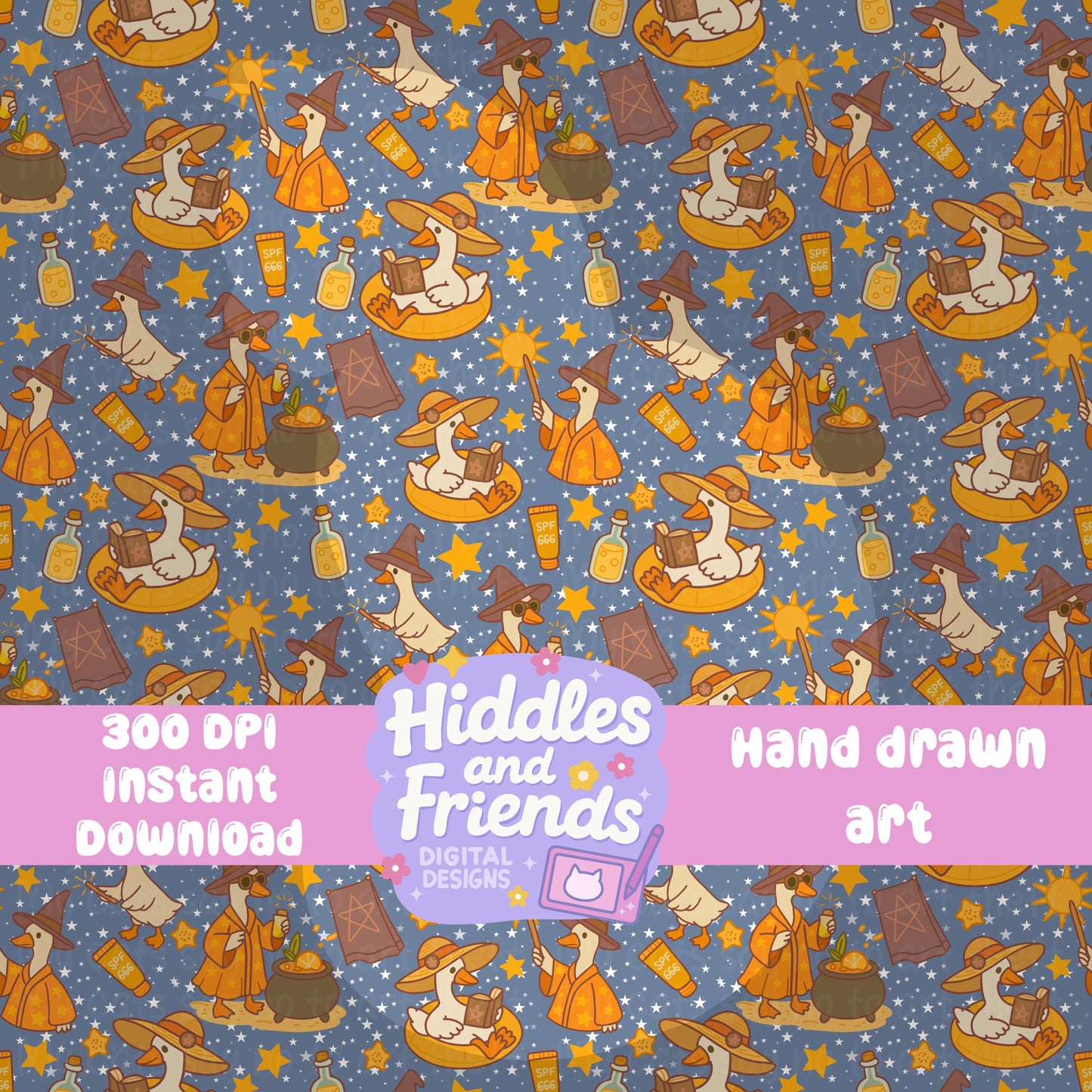 Witchy Spell Geese Seamless File