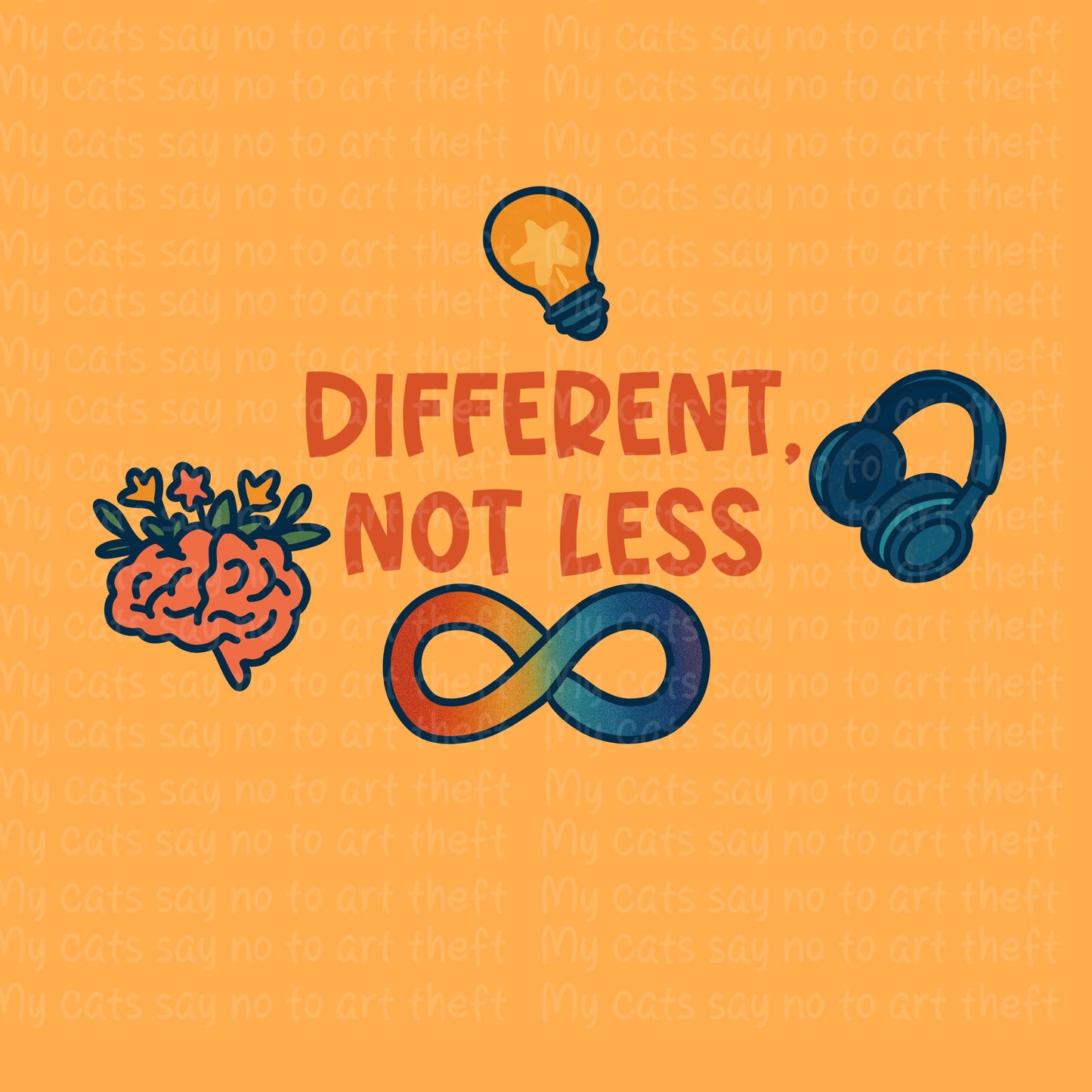 Autism Acceptance Sticker - Different Not Less