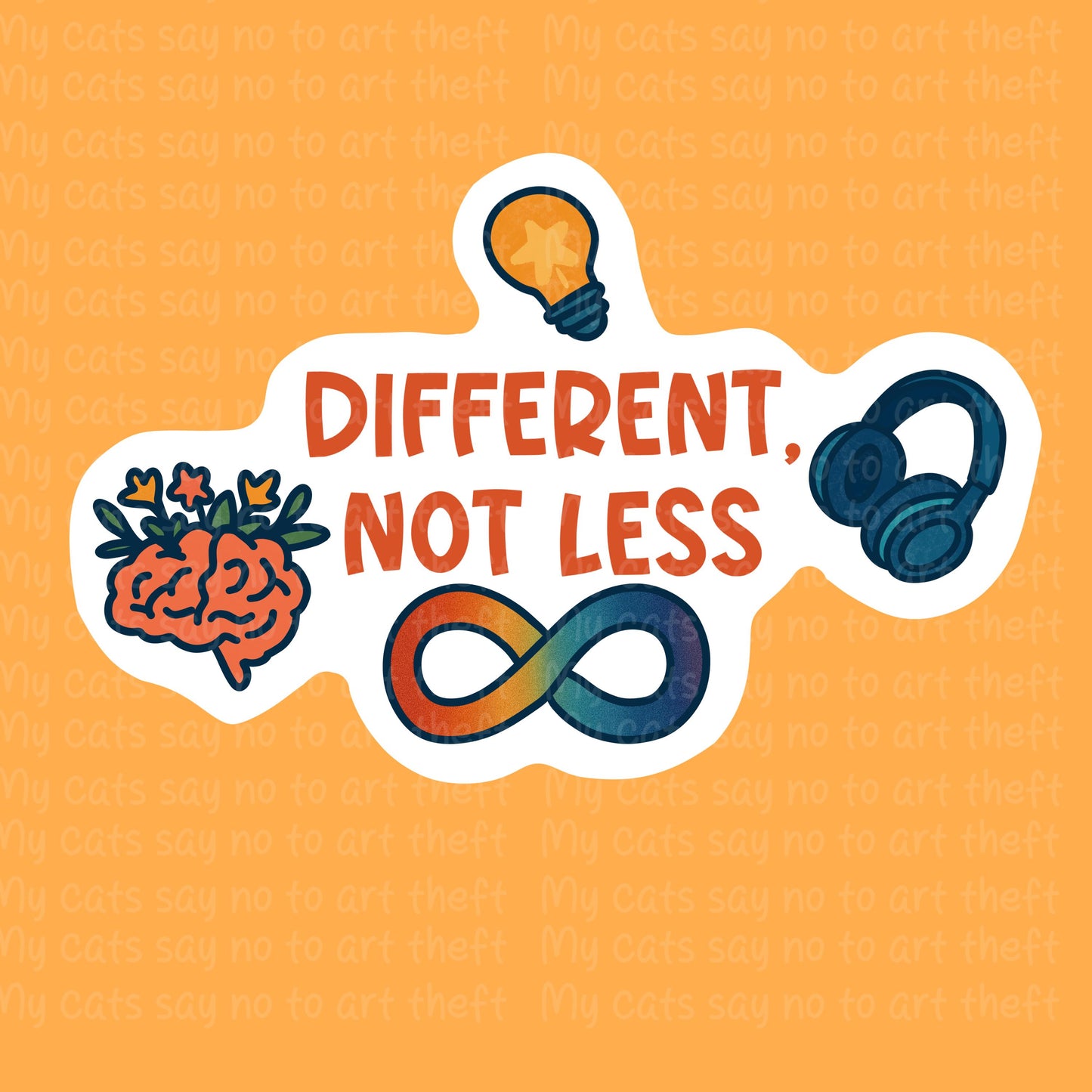 Autism Acceptance Sticker - Different Not Less